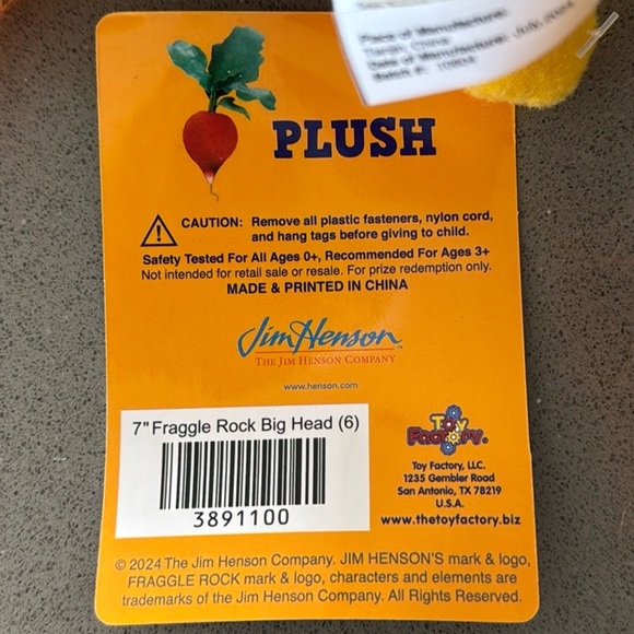 Fraggle Rock RED Plush / The Jim Henson Company 8โ Officially Licensed BRAND NEW - Picture 10 of 12